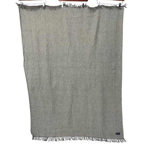 Fairbault Mill 100% Virgin Wool Blanket Light Heather Gray Classic Cabin 50 x 65 - Picture 2 of 8